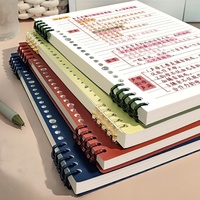 Carnet détachable A5, 60 feuilles, couverture en PP facile à manipuler, agenda scolaire pour étudiants, carnet à spirales simplifié à 20 trous