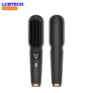 New Trend Rechargeable Battery Type C Cordless Hair Straightener Brush Hair Straightener Comb for Home Travel Salon