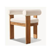 Ensemble de table et de chaises de salle à manger en teck moderne de luxe pour jardin, patio, cour, événements, villa, mobilier de salle à manger