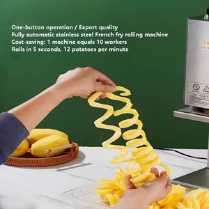 Machine à découper les pommes de terre en spirale, montée sur table, pour kiosque, machine de traitement de pommes de terre en tour, machine automatique à fabriquer des chips de pommes de terre à usage commercial - Product Image 3