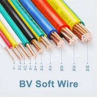 Günstiges Kabel mit massivem Kupferkern 2,5mm 4mm 6mm BV-Draht für Heimdekoration, flammhemmendes PVC, 450V/750V, China