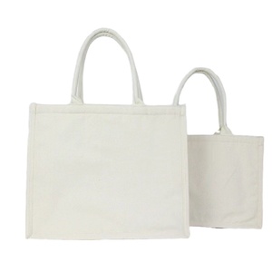 Sac fourre-tout en toile de coton bio blanc imprimé pour la plage, vente en gros - Product Image 1