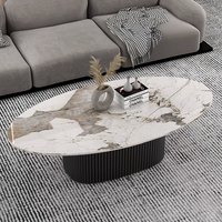 Table basse de roche minimaliste italienne célèbre Design ovale créatif de Bulgari pour petit salon Internet célèbre ménage