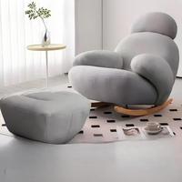 Fauteuil inclinable moderne à rembourrage en éponge unique avec accoudoirs à bascule pour salon, chambre, appartement, villa, hôtel