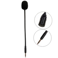 Mini casque micro 3,5 mm, petit microphone polyvalent pour les conférences et l'utilisation de caméras