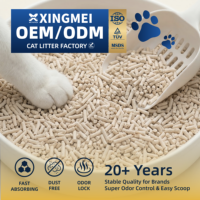 Litière pour chat en tofu sans poussière, fabrication OEM, contrôle puissant des odeurs, agglomération rapide, litière pour chat biodégradable