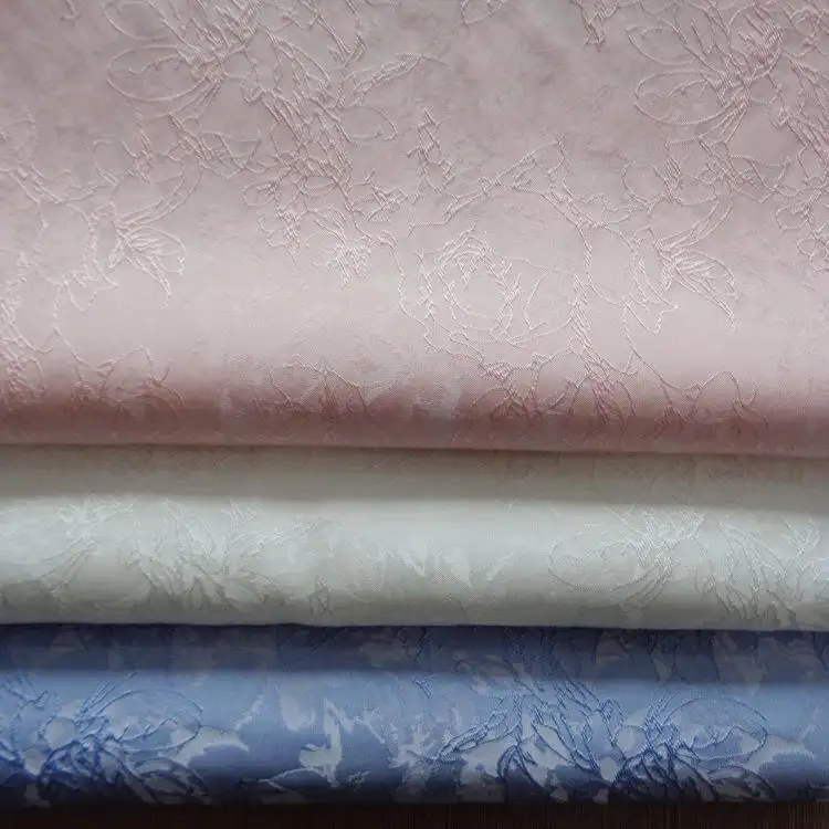 100% polyester deluxe brocade satin jacquard for dress textiles