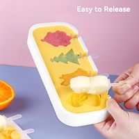 Moule à glaces et bâtonnets à dégagement facile, sans BPA, avec couvercle et bâtonnets, pour la fabrication maison de bâtonnets glacés