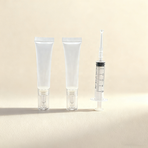 Toptan 10ml 15ml Şeffaf PE Plastik Dağıtıcı Çift Başlıklı İsteğe Bağlı - Açılı Nozul veya Su Damlası Şeklinde Kozmetik Hortum Dağıtıcı - Product Image 6