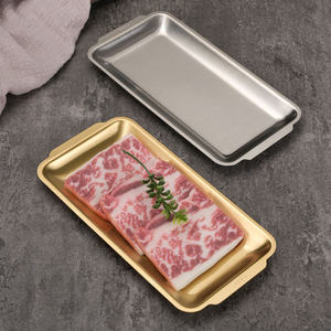 Bandeja Rectangular de Acero Inoxidable Estilo Coreano SUS304, Plato para Servir Alimentos - Product Image 3