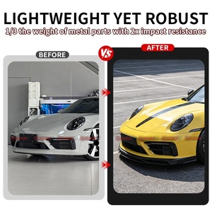 Para Porsche 992 SD Sport Te-chart Style, Labio Delantero de Fibra de Carbono Seca, Divisor de Parachoques de Carbono Preimpregnado Real, Spoiler Delantero Inferior - Product Image 2