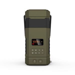 Radio d'urgence portable avec lumière LED, haut-parleur Bluetooth AM/FM, batterie rechargeable, pour camping en extérieur, couleur verte - Product Image 5