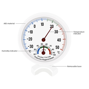 Trong Nhà Ngoài Trời Vòng Cảm Ứng Con Trỏ Đôi Quay Số Nhiệt Kế Đo Độ Ẩm Nhiệt Độ Nhiệt Độ Ẩm Meter - Product Image 6