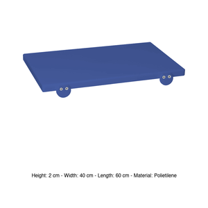 Blue Polyethylene Cutting <b>Board</b> 60 × 40 × 2 h cm, with Counter Stop - Product Image 3
