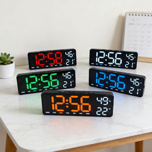 Nouvelle Arrivée Horloge Murale LED à Grand Affichage Numérique, Jour de la <span class=keywords><strong>Semaine</strong></span>, Température, Humidité, Luminosité Réglable, Alarme, Décoration Maison/Bureau - Product Image 1