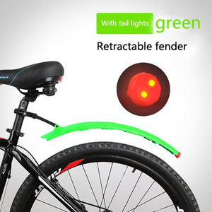 Garde-boue télescopique pour VTT <span class=keywords><strong>26</strong></span> <span class=keywords><strong>pouces</strong></span> avec feu arrière, protection anti-éclaboussures étendue, accessoires de cyclisme universels - Product Image 6