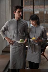 Uniforme professionnel à manches longues pour le personnel d'entretien ménager, polyester/coton, vêtements de travail pour la restauration, l'hôtellerie et les services d'accueil - Product Image 4