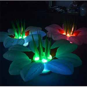 Décoration personnalisée de magasin de fête de scène d'événement Décoration de ballons roses géants Chaîne de fleurs gonflables avec lumière LED - Product Image 2