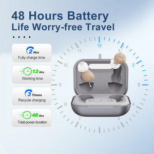 Máy trợ thính kỹ thuật số JINGHAO mini chất lượng cao, sạc lại được, kiểu CIC/ITE, nhỏ gọn, vô hình, dành cho người cao tuổi - Product Image 4