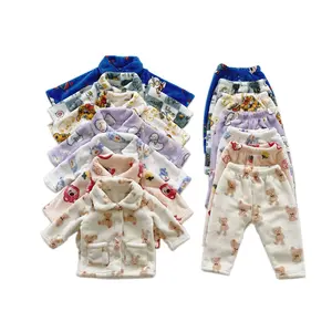 Vestiti invernali della neonata all'ingrosso neonato carino 9-12 mesi pigiama per bambini set vestiti di cotone per bambini 0-1 anno