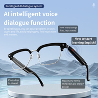 Nouvelles lunettes intelligentes à traduction IA, étanches, avec lecture de musique, assistant vocal, appels sportifs, personnalisation en gros