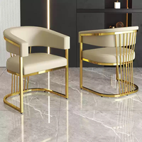 Chaise de salle à manger en métal moderne, luxueuse, stable et durable, pour hôtel, bureau, salon de beauté, salon de manucure, usage client, maquillage