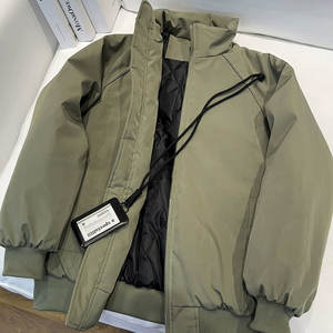 <span class=keywords><strong>Chaqueta</strong></span> Bomber <span class=keywords><strong>Americana</strong></span> Verde <span class=keywords><strong>Militar</strong></span>, Estilo Urbano, Cuello Alto, Relleno de Algodón, <span class=keywords><strong>Chaqueta</strong></span> Corta Gruesa de Invierno para Hombre - Product Image 2