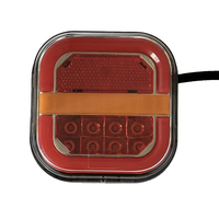 2 pièces Feux arrière LED 4 pouces Gauche Droite, Feu stop, Feu de plaque d'immatriculation, Clignotant 12V 24V OLIVER pour Remorque, Fourgon, Bus, 4x4