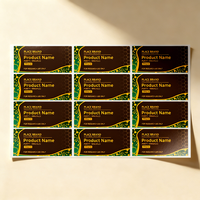 Étiquettes personnalisées en vinyle résistant à la chaleur pour flacons de peptides avec impression couleur HD, estampage UV et dorure, logo personnalisé pour flacons de 3 ml/10 ml/30 ml