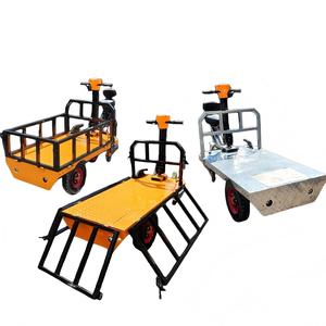 Chariots à main robustes pour entrepôt, chariots à plateau électriques, chariots de transport, transporteurs de carreaux montés sur station, chariots à plateforme - Product Image 5