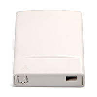 1-Core SC Optical Fiber Face Plate White ABS FTTH Terminal Box Wall Box