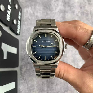 빈티지 클래식 남성 시계 2024 광동 남성 시계 제조 중국에서 럭셔리 남성 은빛 방수 아날로그 손목 시계 - Product Image 1