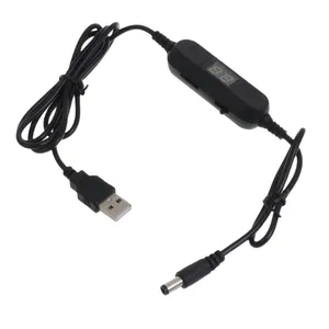 USB至5.5x 2.1毫米1.5V 3V 4.5V 6V 9V 12v电源电缆可调输出电压电缆玩具时钟降压转换器线