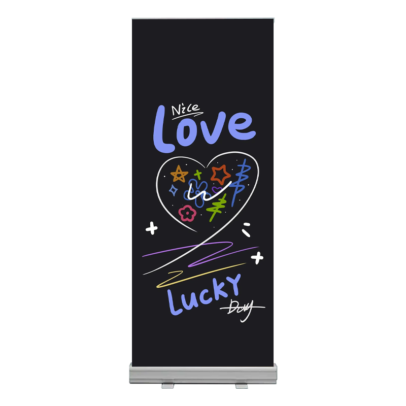 Custom Black Polyester Banner Flag Roll
