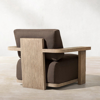 Nordische Art Moderne Luxus wasserdichte Garten Sofa Set Hotel Villa Pastoral Gartenmöbel Modische Patio Holz Teak Sofa