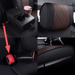 De cuero de alta calidad Original de cubiertas de asiento de coche para 2008-2021 Toyota Tundra conjunto completo de cuero cubiertas de asiento de coche - Product Image 5
