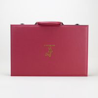 Coffret de Mahjong de Voyage Personnalisé en Cuir PU Neuf, Boîte Portable de Mahjong à Frotter à la Main, Idéal pour Visiter les Parents et les Amis