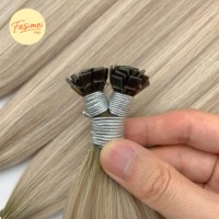 Extensions de cheveux humains vierges Remy Fasimei de qualité professionnelle pour salon, double épaisseur, cuticules alignées, pointe plate
