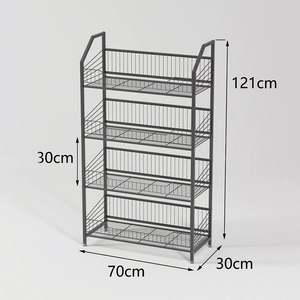 Custom Supermarket Metal Potato Chip Snack Candy Nut Canned Food Biscuit Bread Drink Bottle Display <b>Rack</b> Stand - Product Image 4