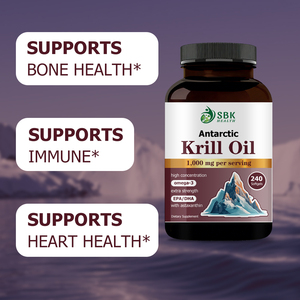 Huile de Krill Certifiée Halal en Gros, Capsules Molles d'Huile de Krill Pure, Favorisent la Santé Osseuse, Oméga 3 Antarktique en Capsules Souples - Product Image 4