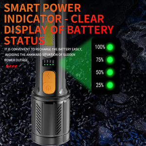 Độ Sáng Cao USB Sạc <span class=keywords><strong>Torch</strong></span> Ánh Sáng 500MAh COB Ánh Sáng Bên Với Dung Lượng Pin Hiển Thị Mạnh Mẽ Dài Phạm Vi <span class=keywords><strong>Zoom</strong></span> Đèn Pin - Product Image 5