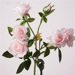 6 Cabezas de Flores Artificiales de 70CM, Flores de Tacto <span class=keywords><strong>Real</strong></span>, Spray Humectante de Rosas para Decoración de Interiores, Hogar, Fiestas y Bodas - Product Image 3