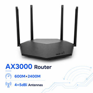 Router WiFi6 Hosecom AX3000 con 4 Puertos Gigabit, Mesh, Smart Roaming, Doble Banda, 3000Mbps, Inalámbrico, para Hogar, Oficina y Comercios - Product Image 1