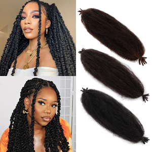 Orientfashion Pre-Gescheiden Afro Kinky Marley Vlechten Haar Lente Afro Twist Gehaakt Haar Vlechten - Product Image 1