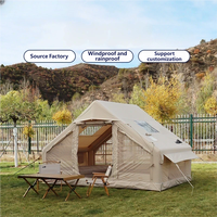 Tente de camping gonflable de luxe quatre saisons, portable, en coton imperméable, deux chambres, un salon – Prise en charge OEM/ODM |