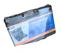 GTYPRO 172 pièces – Kit d'outils de mécanique automobile en acier CR-V avec clés à douille, cliquet manuel et clés mixtes – Boîte de 216 pièces