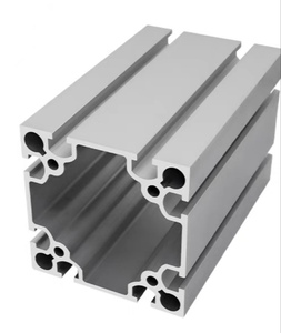 Perfil de Aluminio Industrial Plateado con Ranura en T 100*100, Venta Caliente 2026, para Estructuras de Líneas de Proceso y Líneas de Ensamblaje - Product Image 1