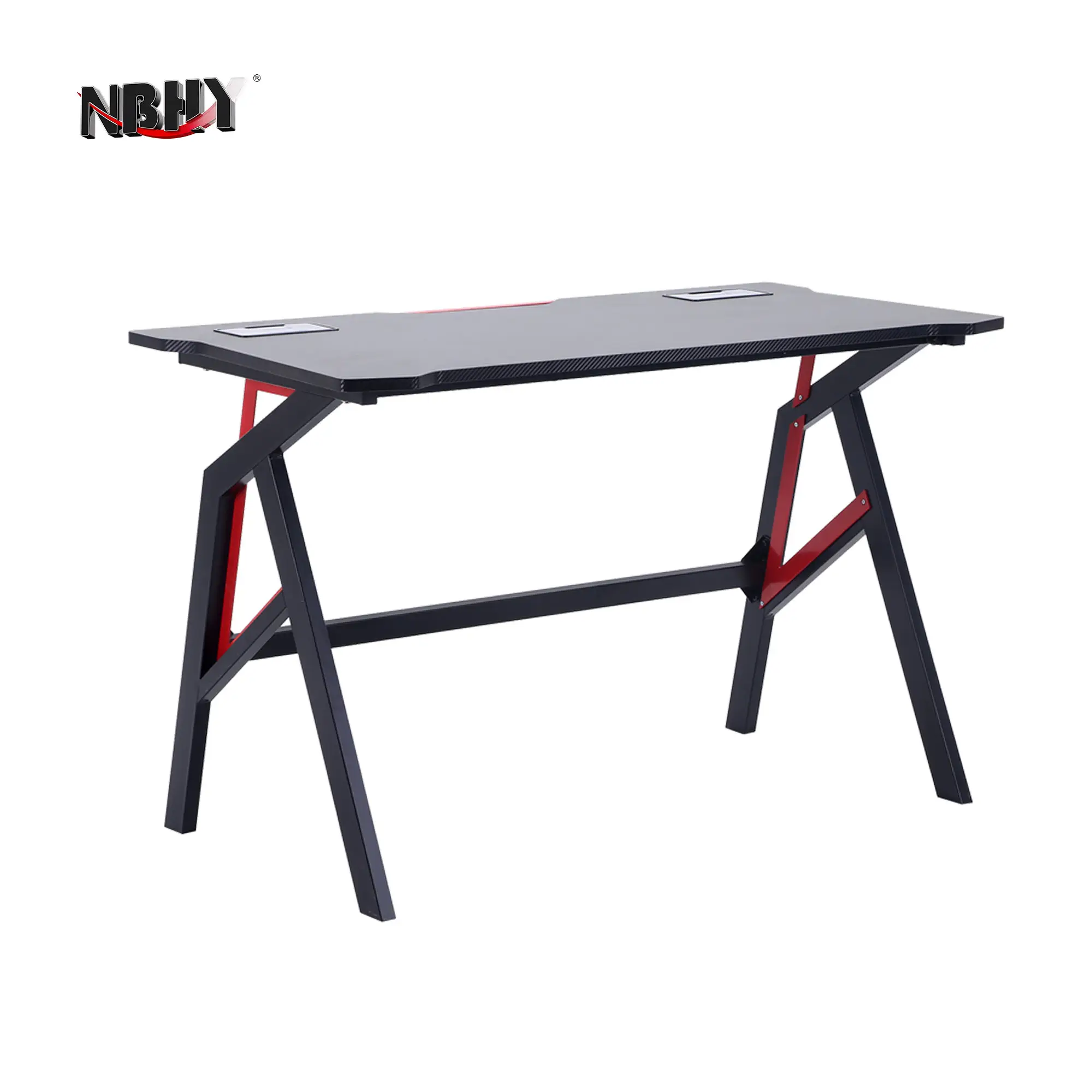 NBHY Hot Sale Cheap Customized Modern E1 Carbon Surface Gamer Computer Gaming Table with Buried Wire Holes