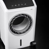 Ventilateur oscillant sans pales professionnel, mobile, sur pied, à commande numérique, couleur blanche, contrôlé par application, 3 vitesses, pour chambre à coucher