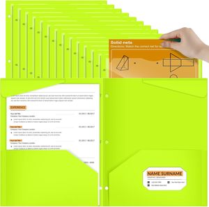 Thư mục trình bày bằng nhựa 2 túi, kích thước chữ A4, Máy Đục Lỗ 3 lỗ, giấy lót, đồ dùng văn phòng và trường học. - Product Image 1